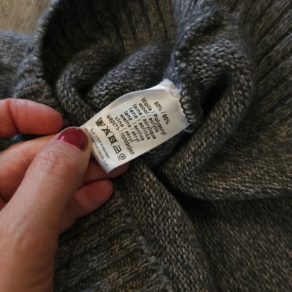 Men's XXL Sweater Wool Acrylic Blend CALAMAR Urban Class Pullover Grey Mockneck - Picture 7 of 7